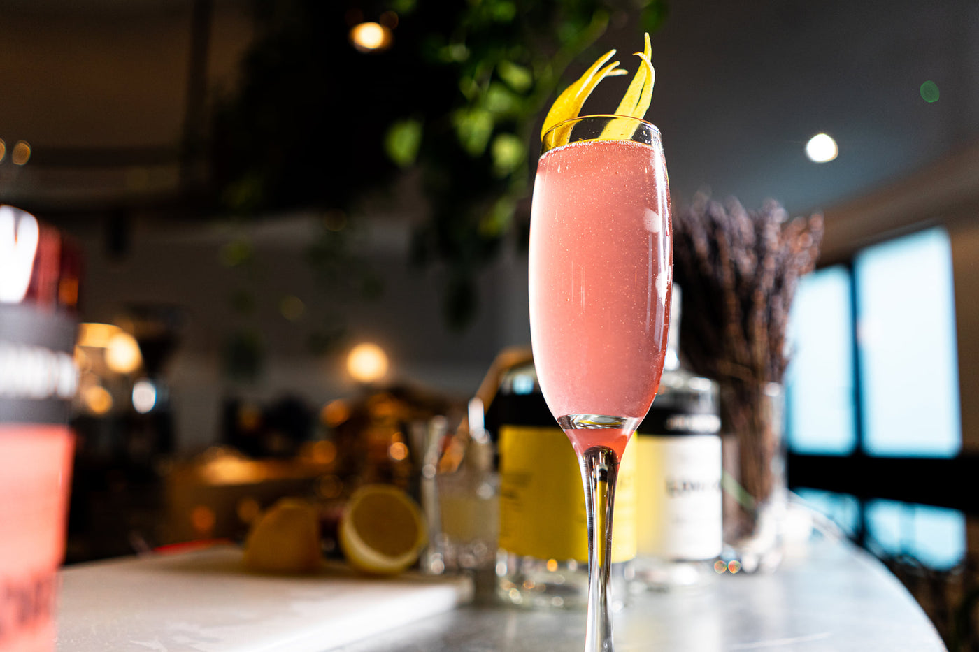 Pink French 75 Cocktail
