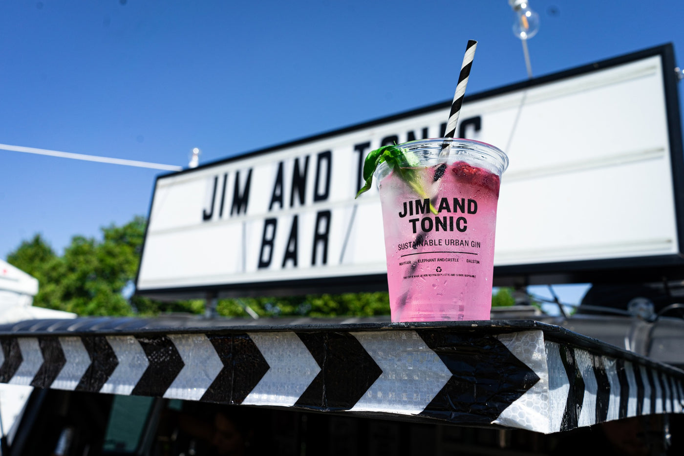 drink served at mobile bar