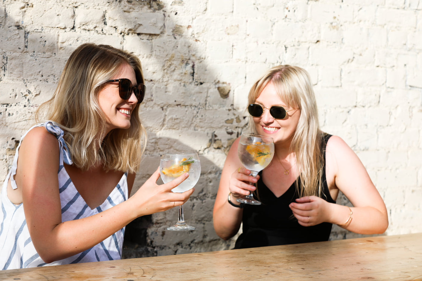 women drinking gin